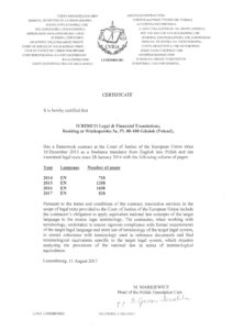 Referencje_Trybunał Sprawiedliwości